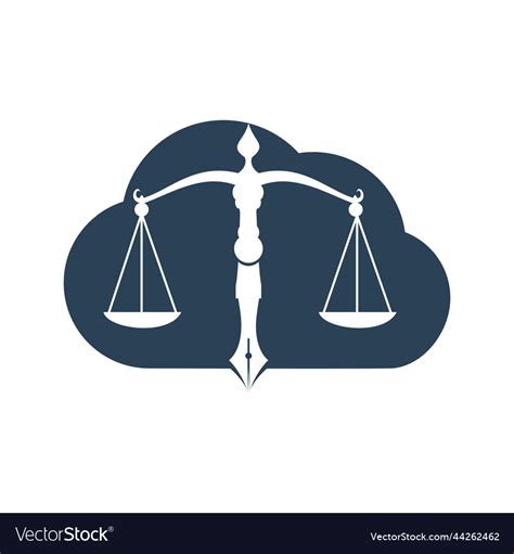 Law Logo With Judicial Balance Royalty Free Vector Image