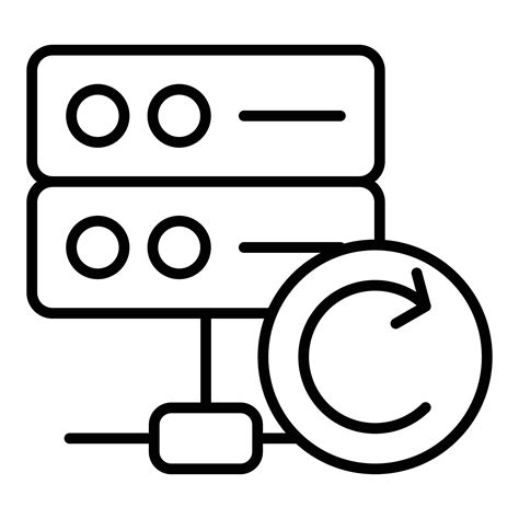 Database Backup Icon Style 12815948 Vector Art At Vecteezy