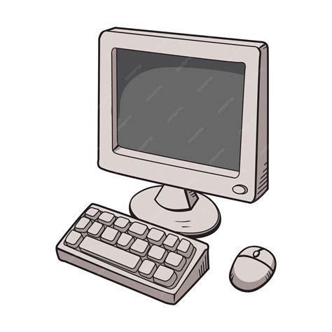Desenho De Um Computador - Desenhos animados de computador | Vetor Premium