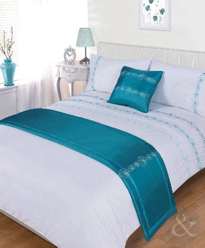 Just Contempo Pc Luxury Embroidered Duvet Cover Sets Bedding In A