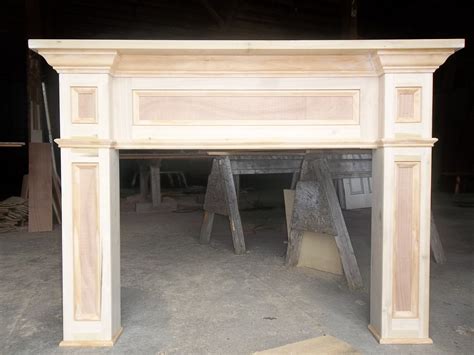 Hand Made Paint Grade Fireplace Mantel Surround By Old Southern