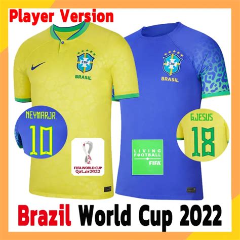 Player Versionbrazil Jersey World Cup Home Away Man Football