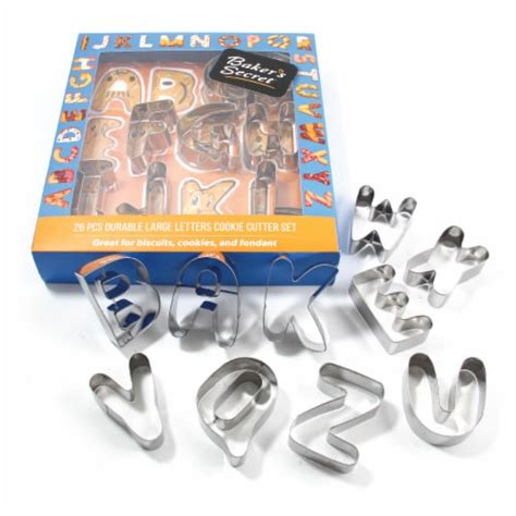 Jumbo 26pcs Cookie Cutter Set Letters, Alphabet Cookie Cutter Cookie ...