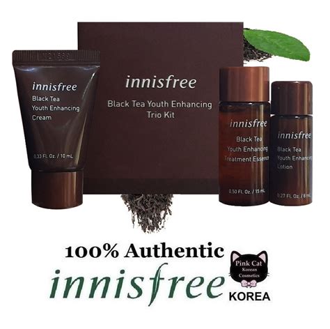 Korean Cosmetics INNISFREE Black Tea Youth Enhancing Trio Kit 3 Items