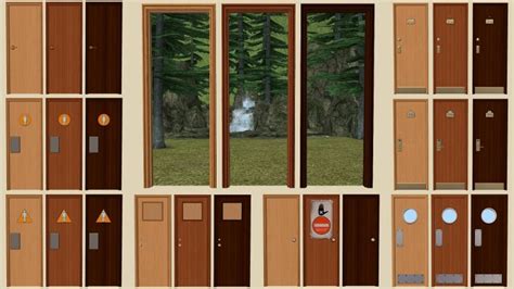 Mod The Sims Recolours Of Maxis Specialty Doors Door Poster