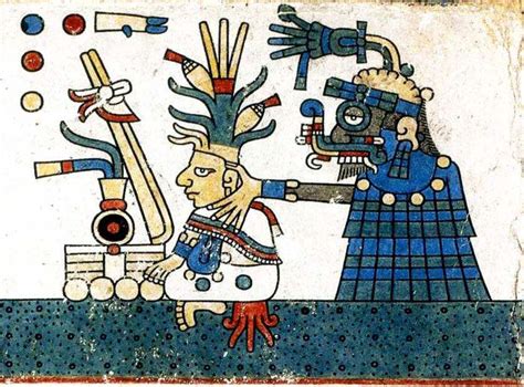 Codex Ferjervary Mayer Tlaloc Nurtures Corn Plant Dioses