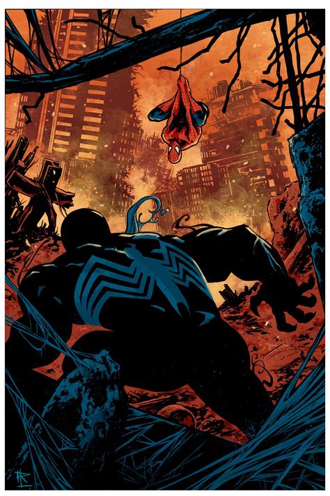 Spiderman Vs Venom On Behance Spiderman Artwork Marvel Spiderman Art