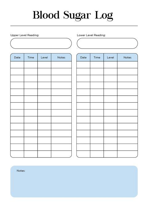Free Printable Blood Sugar Log Sheet - Printable Paper Crafts