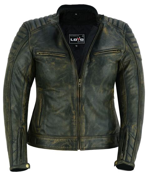 LvZc38 Vintage Chaqueta De Cuero Para Moto Mujer D S Moto