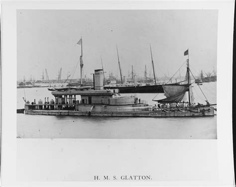 Nh 71193 Hms Glatton British Battleship 1871