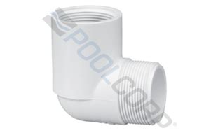 POOL360 1 5 White MPT X FPT SCH40 PVC 90 Degree Street Elbow