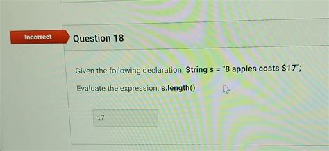 Solved Given The Following Declaration String S 8 Apples Chegg