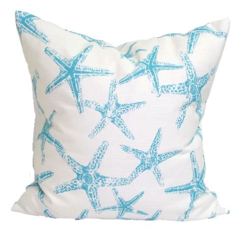 Blue Nautical Pillows Nautical Pillow Cover Starfish Pillow Etsy