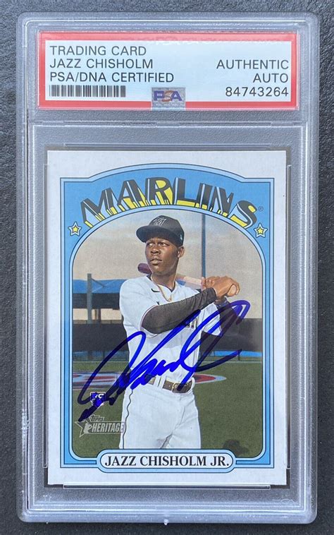 Jazz Chisholm Signed Topps Heritage High Number Card Marlins Auto