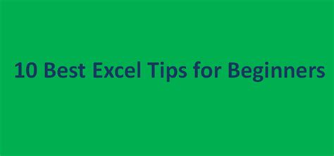 Best Excel Tips For Beginners Basic Excel Tutorial