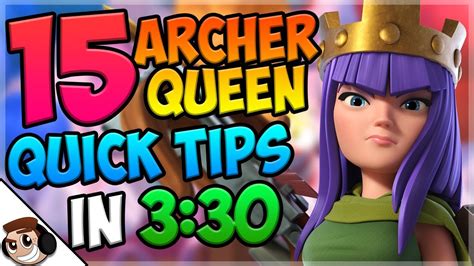 15 Archer Queen Quick Tips Clash Royale How To Use Archer Queen Youtube