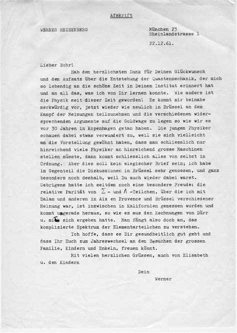 Heisenberg-letters – Niels Bohr Archive