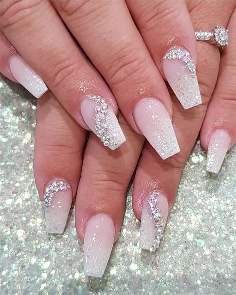 Bling Wedding Nails Bridal Nails Designs Wedding Nail Art Design