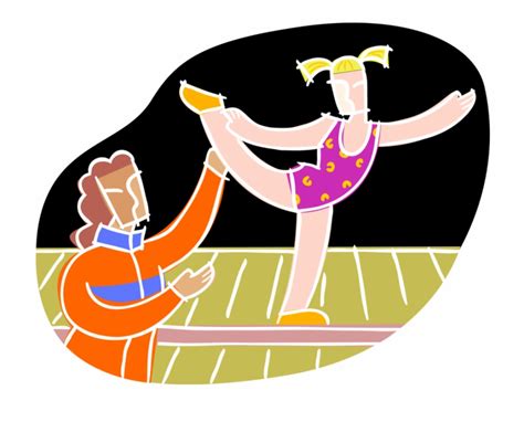 Gymnast Clip Black And White Gymnastics Coach Clip Art Library