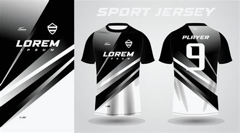 black white shirt sport jersey design 14161903 Vector Art at Vecteezy