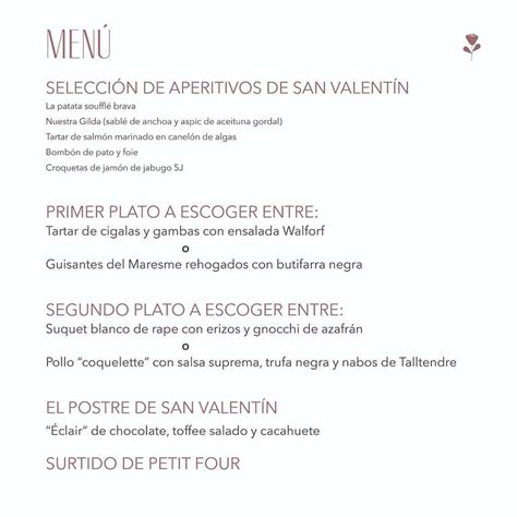 Carta Del Restaurante Via Veneto Barcelona