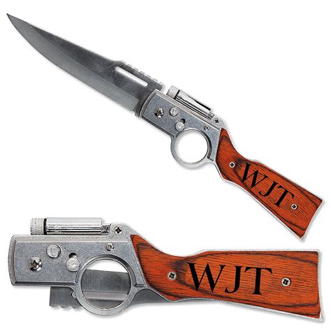 Personalized Gun Shaped Pocket Knife Lillian Vernon