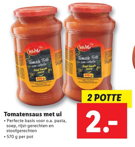 Tomatensaus Met Ui Aanbieding Bij Lidl