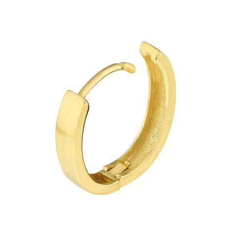 10k Gold Effortless Style Hoop Earrings Wish Heart Jewelry