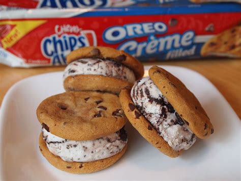 Oreo Creme Filled Chewy Chips Ahoy! Ice Cream Sandwiches | Oreo, Chewy, Oreo cream