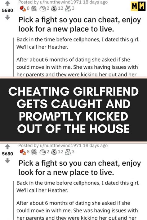 Cheating Girlfriend Gets Caught And Promptly Kicked Out Of The House Artofit