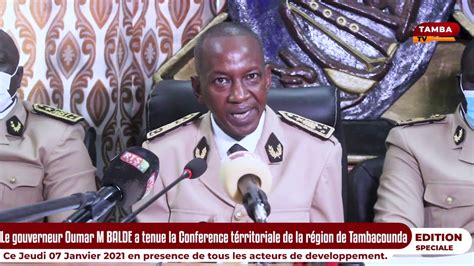 Le gouverneur Oumar Mamadou BALDE a tenue la conférence territoriale de