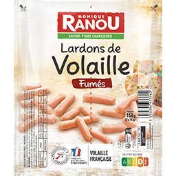 Lardons de volaille fumés Monique Ranou Intermarché