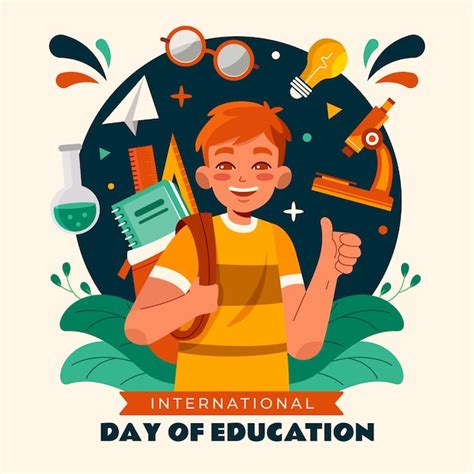 Ilustraci N Plana Del D A Internacional De La Educaci N Vector Gratis