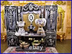 Miniature 112 Dollhouse Fashion Display Lingerie Corsages Underwear Unique OOAK Dolls House Wooden