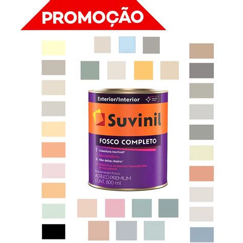 Tinta Parede Suvinil Fosco Completo Cores Promocionais Ml Shopee