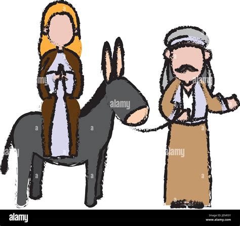 Mary And Joseph And Bethlehem Stockfotos And Mary And Joseph And