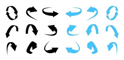 Premium Vector Abstract Curved Arrows Set Vectors Vector