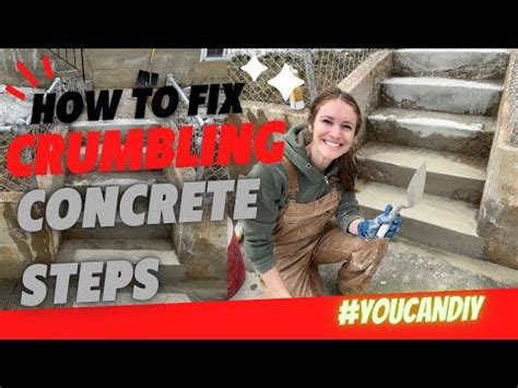 How to Fix Crumbling Concrete/Cement Steps - YouTube | Cement steps ...