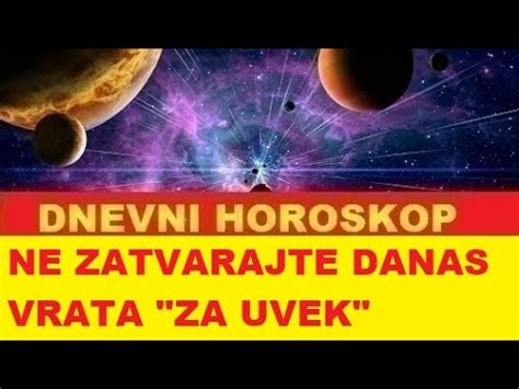 AKO DANAS ZATVORITE VRATA ZA UVEK MOŽDA IH VIŠE NEĆETE MOĆI PONOVO