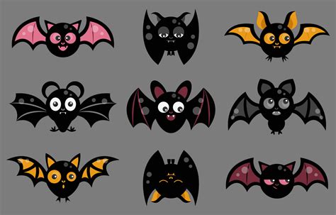 vector set for halloween bats 11797166 Vector Art at Vecteezy