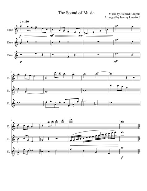 The Sound Of Music Sheet Music For Flute Mixed Trio Download And