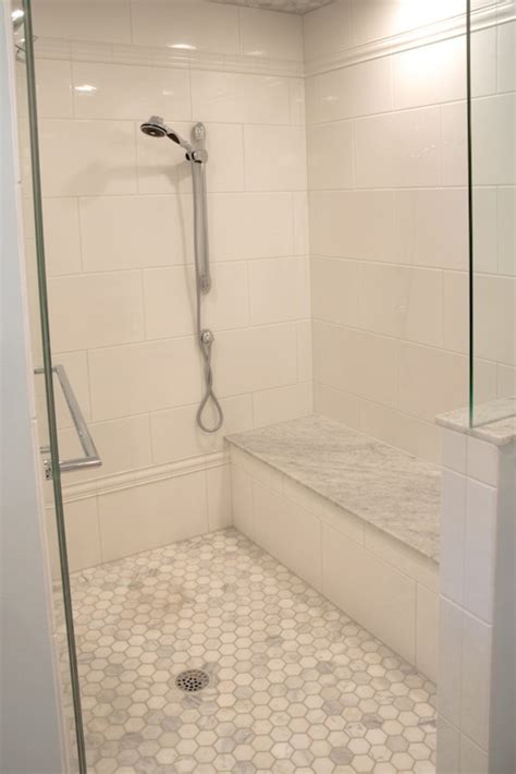 White Carrara Marble Shower Design Ideas