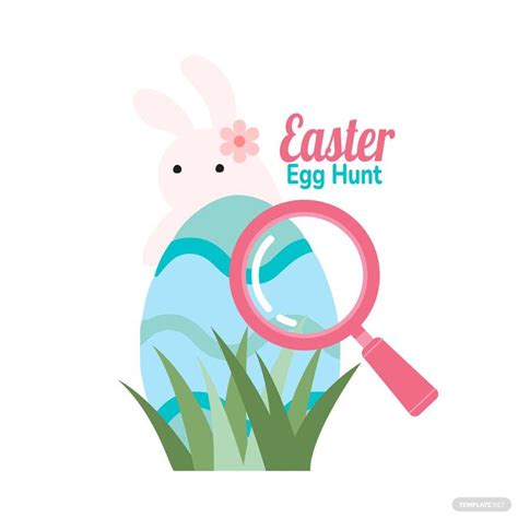 Easter Egg Hunt ClipArt In Illustrator PSD EPS SVG PNG