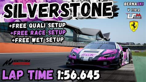 Ferrari Gt Silverstone Hotlap Free Setup Acc