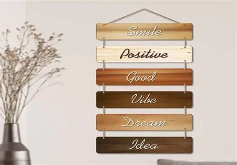 Elegant Positive Quotes Designer Wall Hanging at ₹ 100/piece | Wooden ...