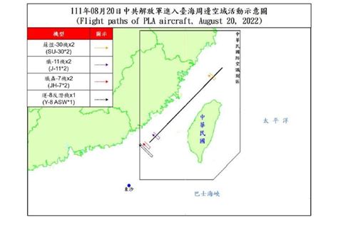 820偵獲17共機「7架逾越海峽中線」另有5艘共艦擾台