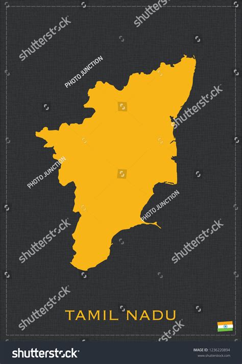 TAMIL NADU VECTOR MAP Royalty Free Stock Vector 1236220894 Avopix