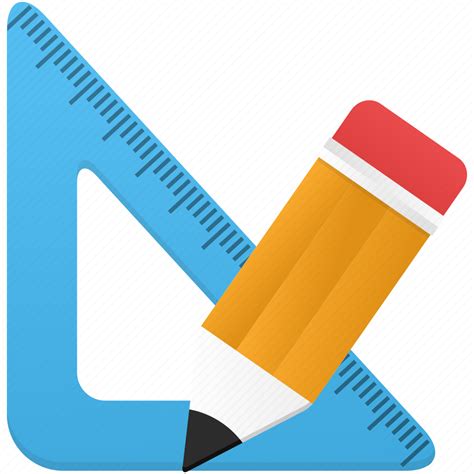 Math Pencil Ruler Study Tool Tools Icon Download On Iconfinder