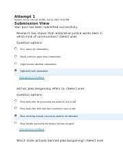 CJ 207 4 3 Quiz Docx Attempt 1 Written Jul 24 2022 10 19 PM Jul 24