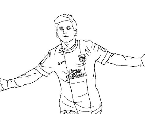 Desenho De Messi Para Colorir